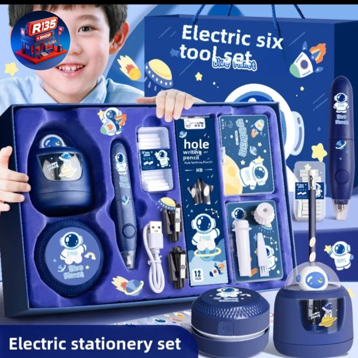 

Alat Tulis Set Electric Stationery Astronaut Cowok Set 7 Set 11