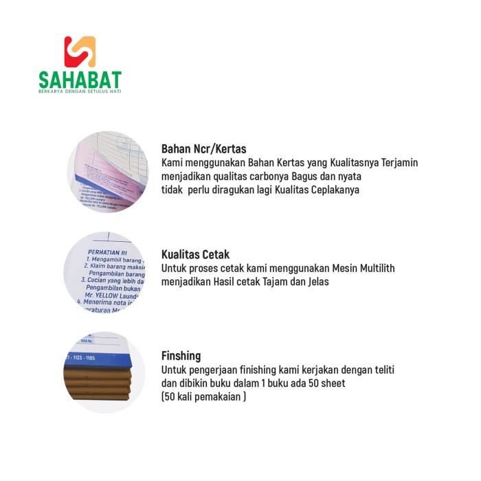 

Cetak Nota 1 rim 2 Ply / Rangkap ( Custom NCR INVOICE BON ) 2ply 1rim TERLARIS/TERMURAH/TERPOPULER