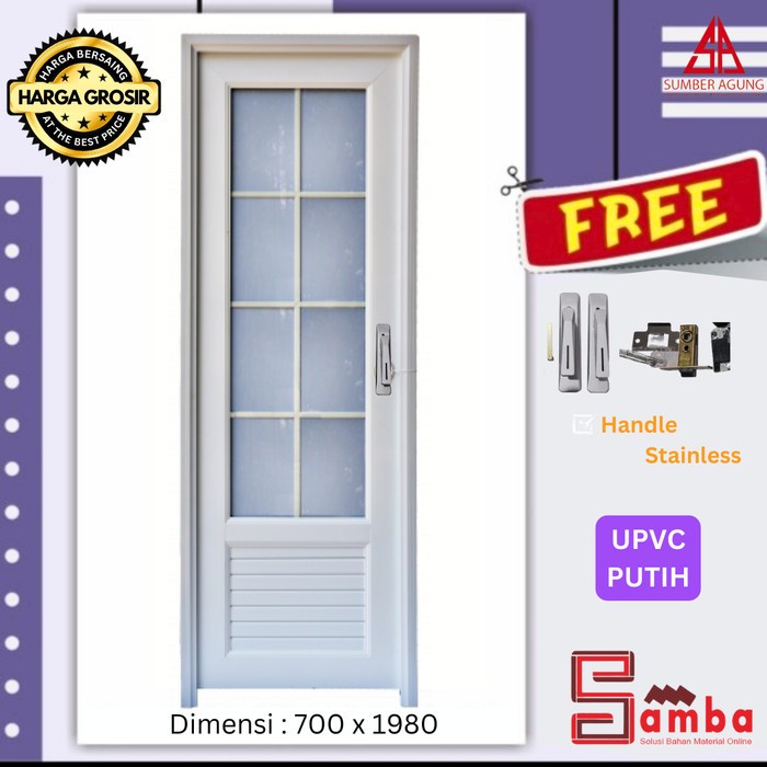 PINTU UPVC 70X198 EDEN JOICE / PINTU KAMAR MANDI UPVC