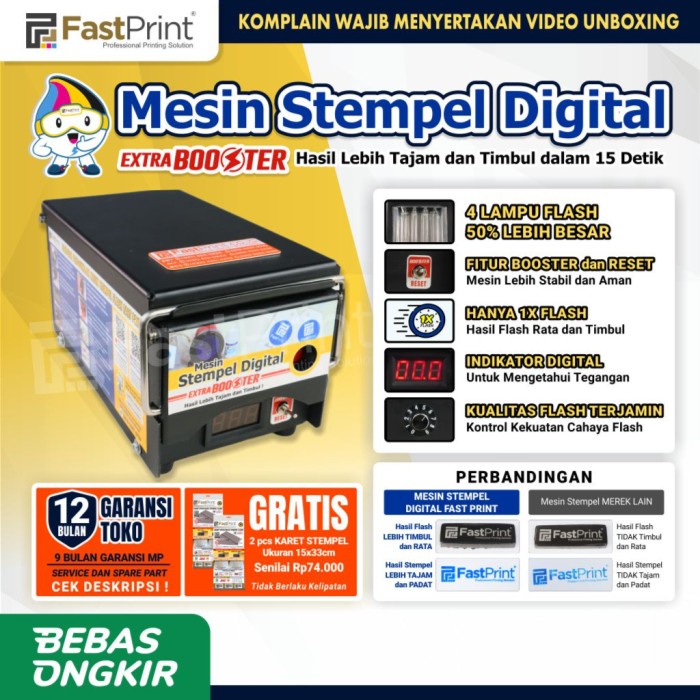

Fast Print Mesin Stempel Flash Digital Full Plat Besi