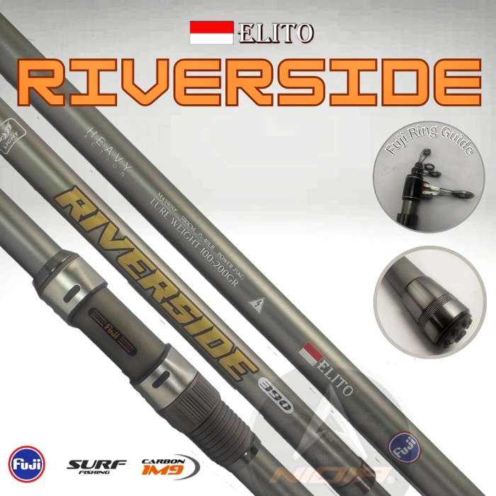 Joran Antena Elito Surf Riverside Fuji Ring & Fuji Reel Seat 360cm - 390cm - 450cm Diskon