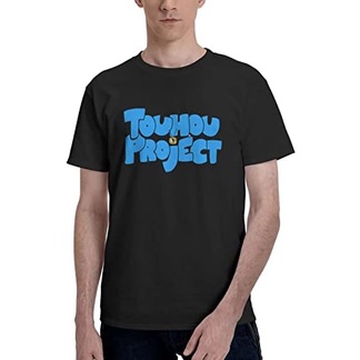 WOLWES Anime Touhou Project T Shirt Pria Musim Panas Leher Bulat Atasan Lengan Pendek Tshirt|E40EJL9