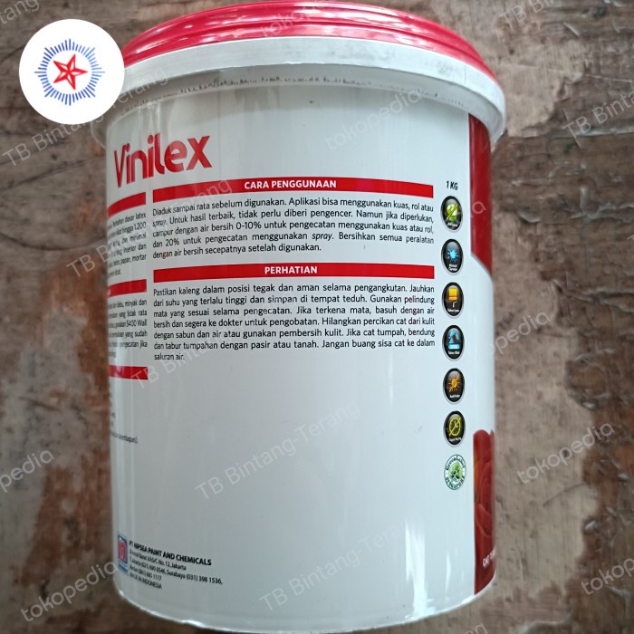 VINILEX 1 KG WHITE 300 CAT TEMBOK WARNA PUTIH NIPPON PAINT