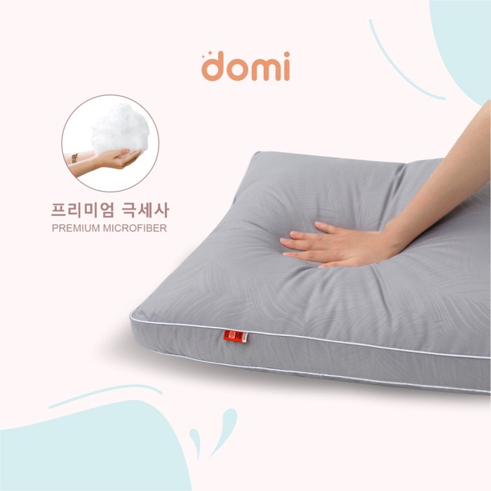 Domi Bantal Microfiber Grey + Domi Guling Microfiber