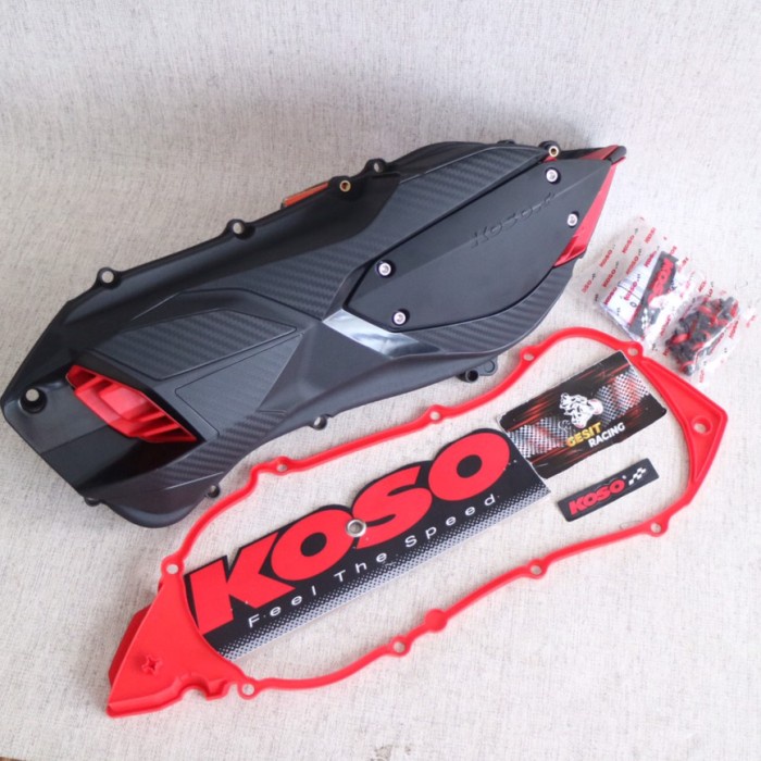 KOSO Cover Tutup CVT CARBON New NMAX-New AEROX Bak CVT Gasket