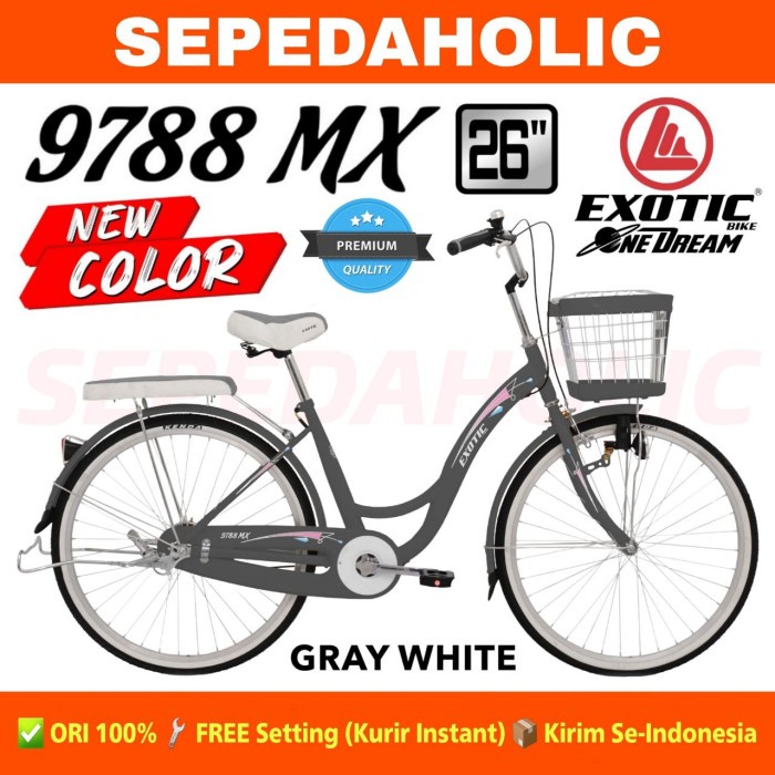 Sepeda Keranjang Dewasa Perempuan EXOTIC ET 9788 MX 26 Inch