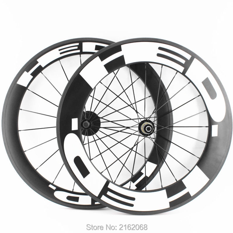 WCS 700C front 60mm+rear 88mm clincher rim Road bike matte UD full carbon fibre bicycle wheelsets 23