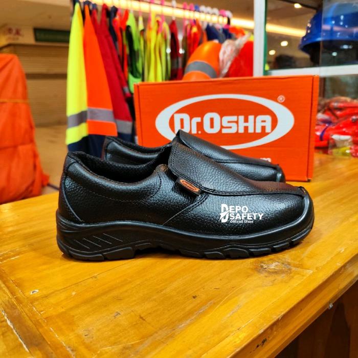 Sepatu Safety Ujung Besi Dr. Osha 3132 Hitam Sepatu Safety Pria Dr. Osha