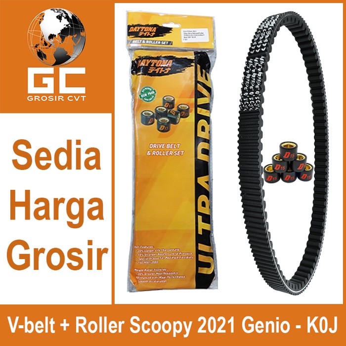 V Belt Vanbelt SET Beat Scoopy Deluxe Genio New Daytona Belt+Roller