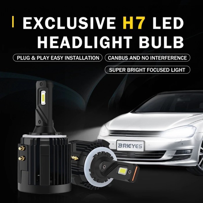 H7 Led Headlights Low Beam Vw Golf Mk6 Mk7 Tiguan Touran