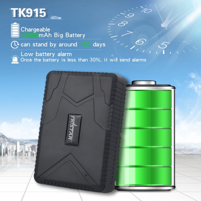 GPS TRACKER TKSTAR TK915 Portable GPS PELACAK GPS MOBIL/MOTOR 10000mAh