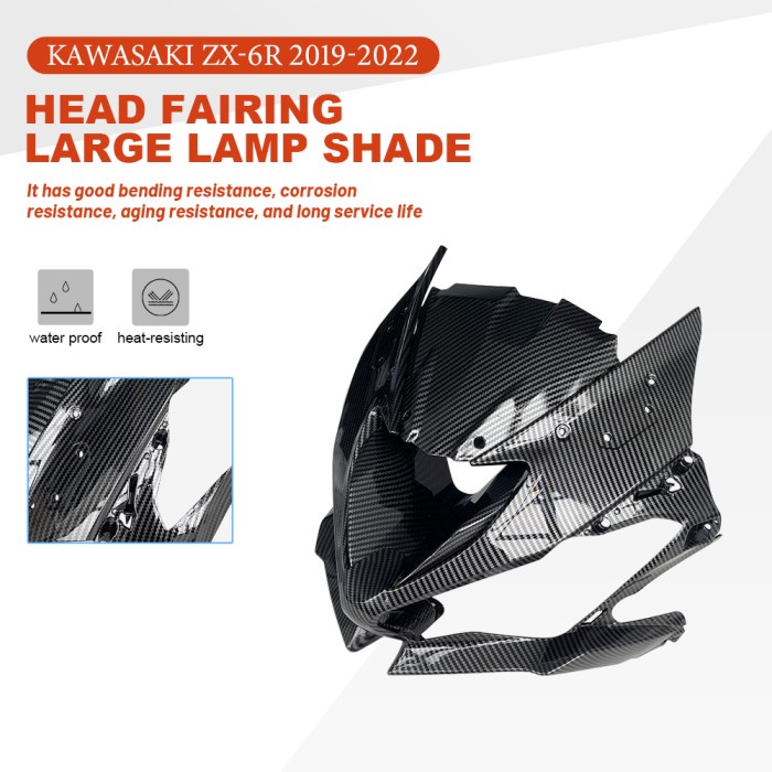 TERBARU For Kawasaki ZX-6R ZX6R ZX6 R 2019-20022 Motorcycle Head fairing Accessories Large Lamp