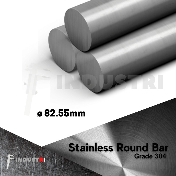 AS SUS 304 diameter 82.55mm ( 3 1/4 inch) AS besi stainless per 1 cm