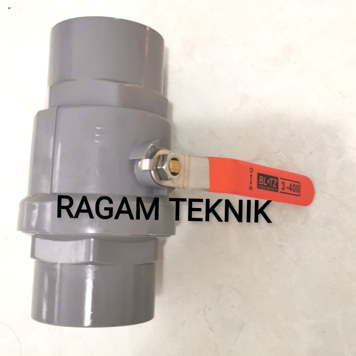 BeliYukzzz- Ball Valve BLITZ 3" inch Stop Kran Pvc Plastik Gagang Besi