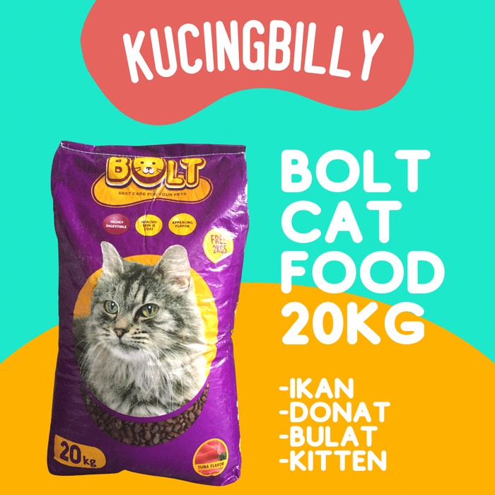 Makanan kucing - Bolt 20kg