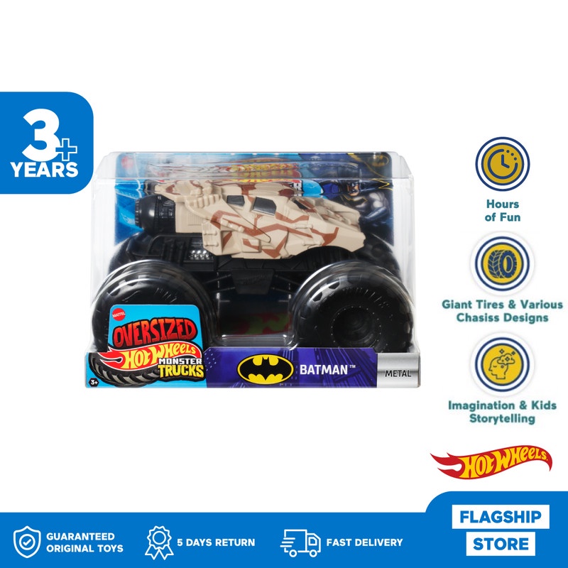 "Jual Produk Hot Wheels Monster Truck Oversized Batman Metal - Mainan Mobil Balap ''