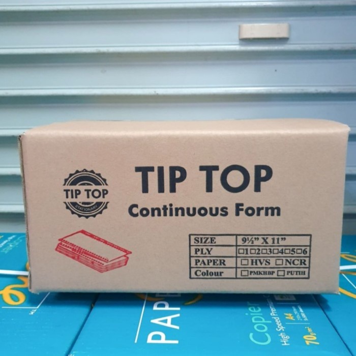 

Produk Terbaru Continous Form 9 1/2 X 11 / 2 ( 6 Ply Prs ) Tip Top Cod