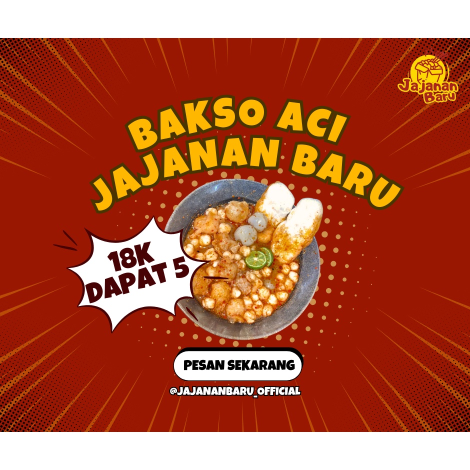 Baso aci instan paket 5 bungkus isi komplit - pedas - bakso aci - enak - instan - murah - baso