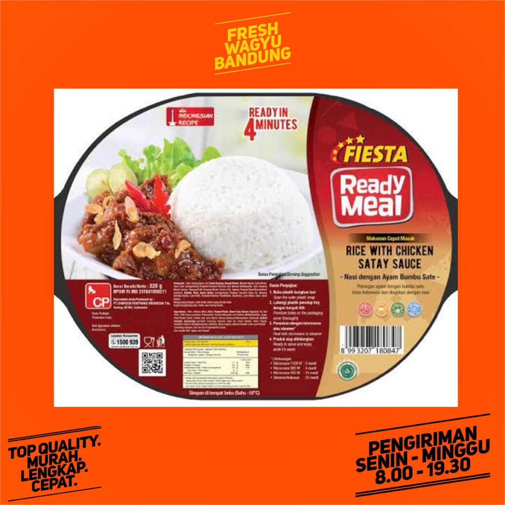 

FIESTA READY MEAL NASI AYAM SAUS SATE Rice & Chicken With Satay Sauce Instan 320g