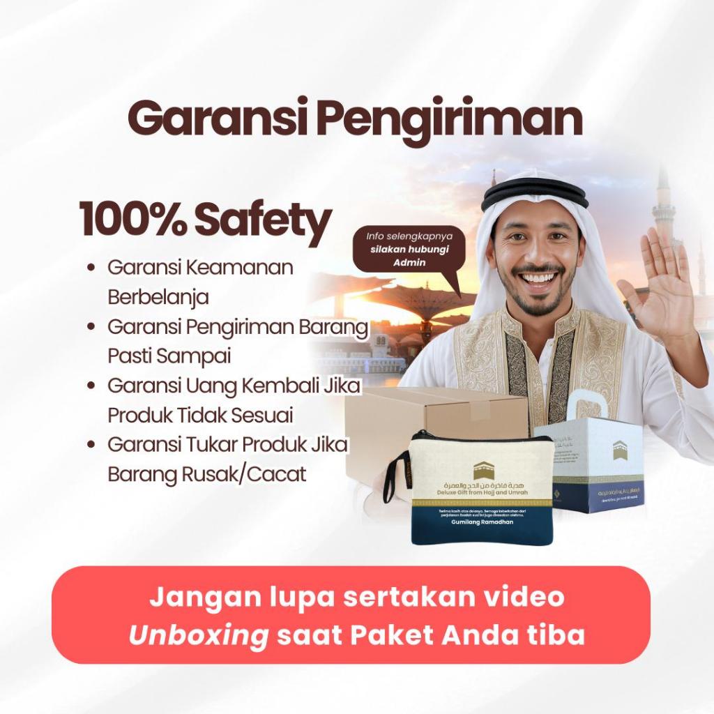

Oleh Oleh Umroh & Haji Premium - King Salman Deluxe Gift MARWAH GREY Pouch Non Custom Terlaris