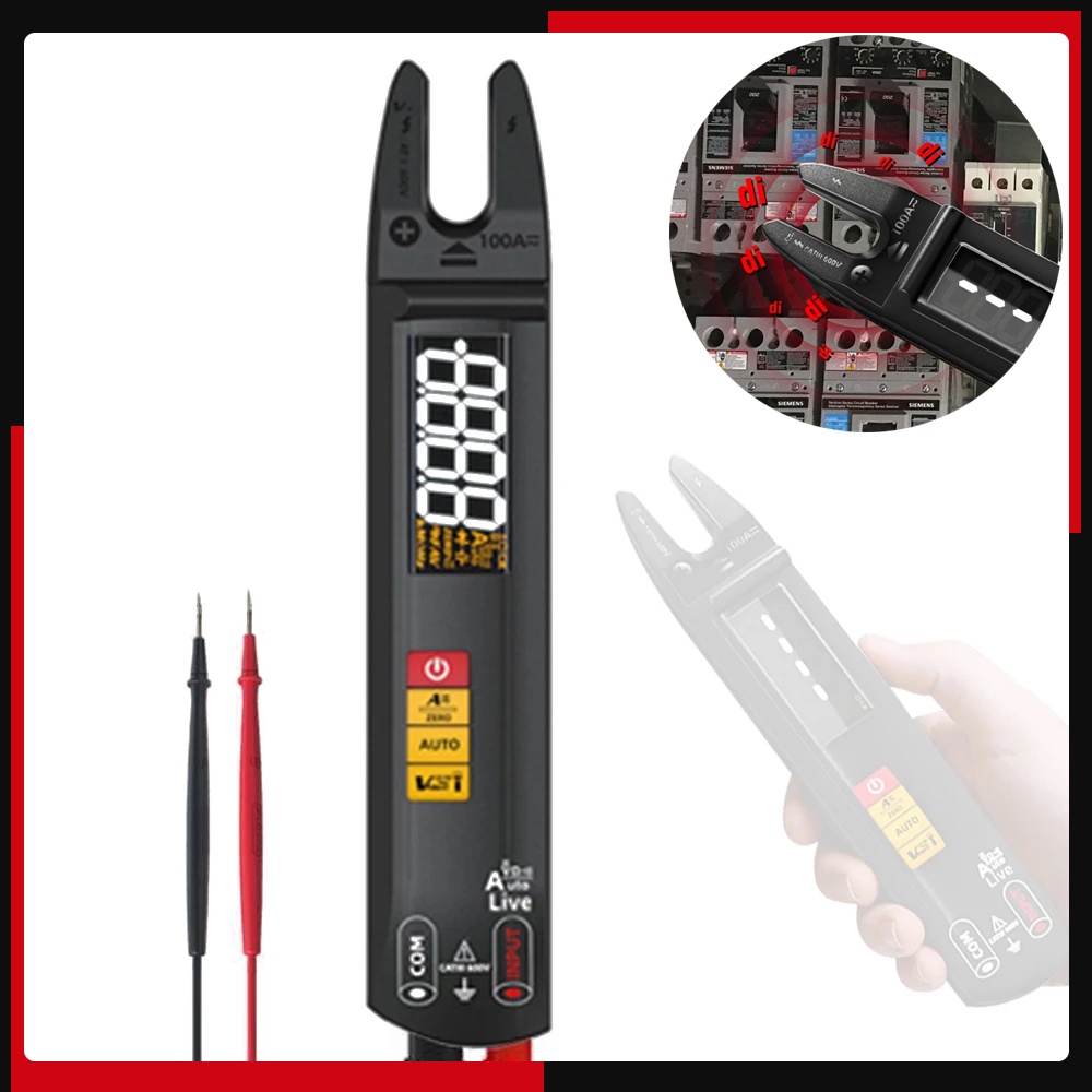 BSIDE U0 Digital Clamp Meter Fork DC AC 100A Smart Ammeter Pliers T-RMS Current Auto Multimeter Volt