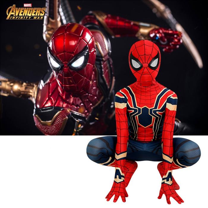 2024 Kostum Cosplay Iron Spiderman Untuk Kostum Anak Kostum spiderman morales anak laki-laki