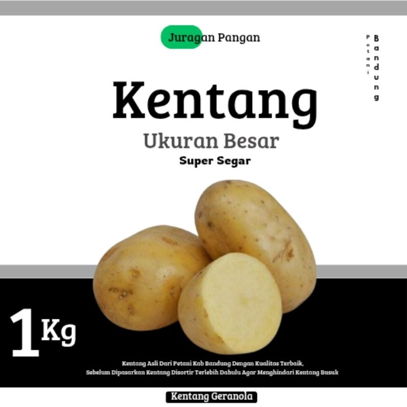 

Kentang Super Segar [ Ukuran Besar 1 kg ]