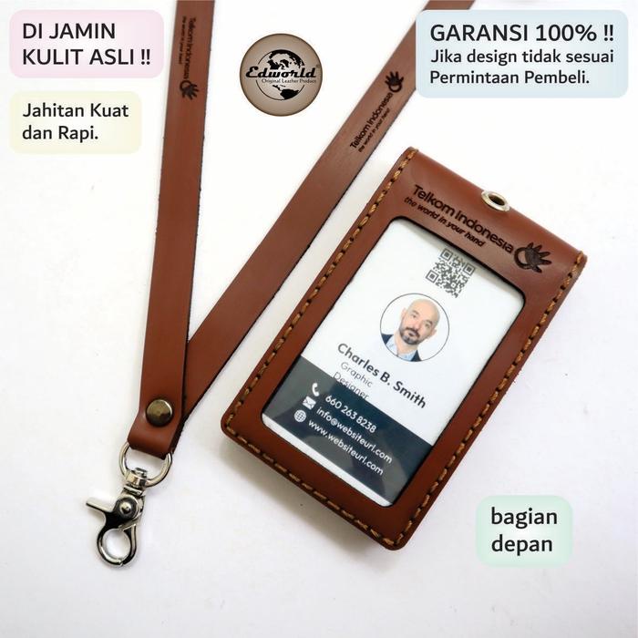 

[tmr] - Nametag Kulit Asli Lipat Magnet