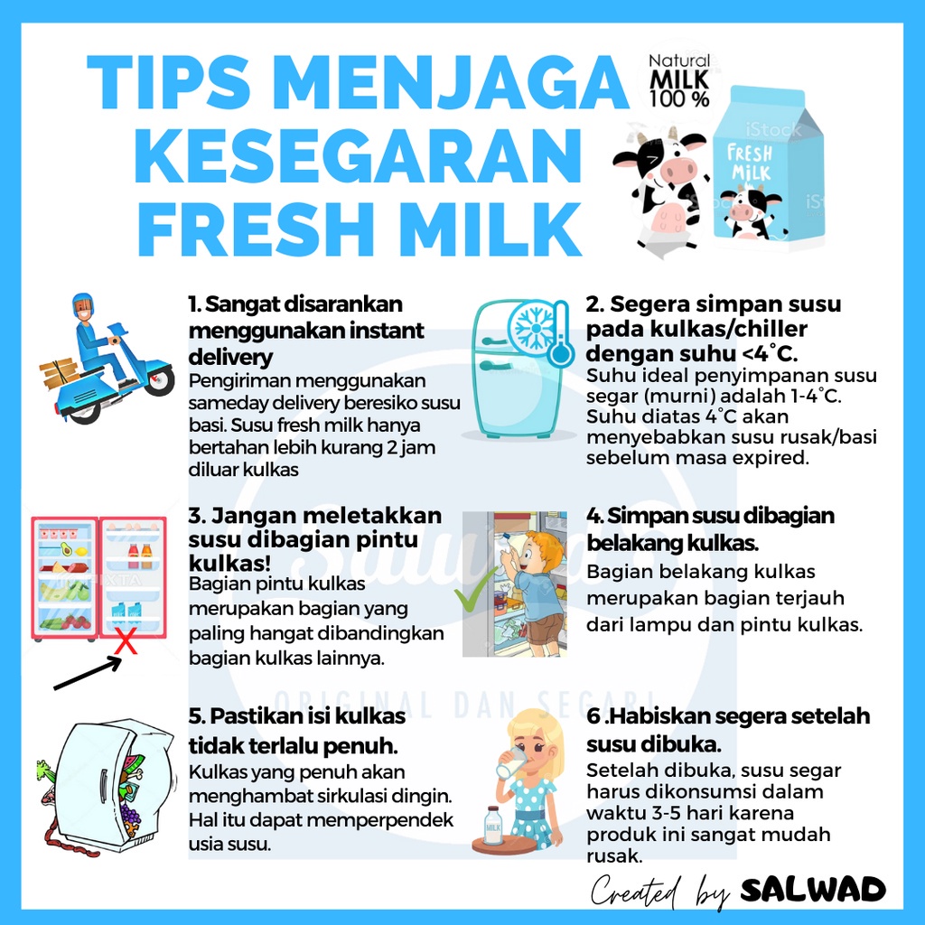 

Fresh Milk KIN Full Cream - Susu Segar Pasteurisasi (1000ml)