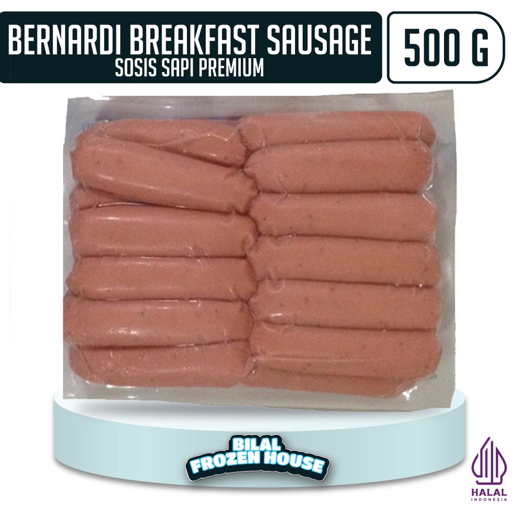 

Sosis Sapi Bernardi Horeca Pack Beef Breakfast Sausage VP 500gr