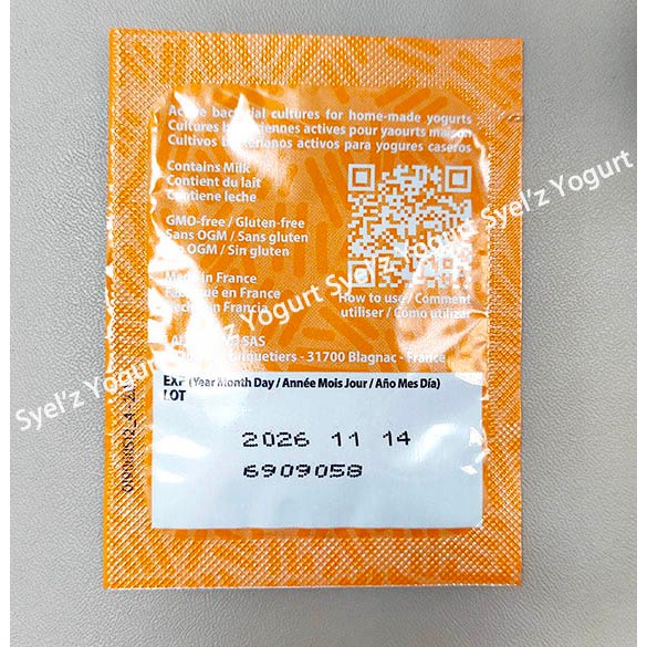 

Bibit Yogurt (1 sachet @ 3g) - Yogourmet Yogurt Starter Made in Canada