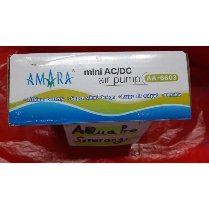 Pompa Udara ACDC Amara Aerator AA 6603 Amara AA 6603 Baterai