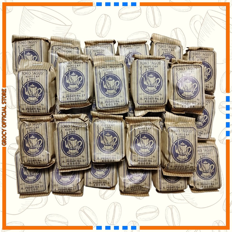 

Kopi Cap Teko Mini Bubuk Giling Agus Khas Bogor 30 Sachet X 8 Gram Tanpa Gula