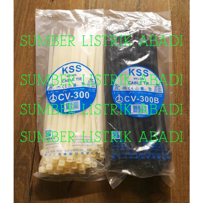 

Kabel Ties Kss Cv 300 Isi 100Pcs (Hitam/ Putih)