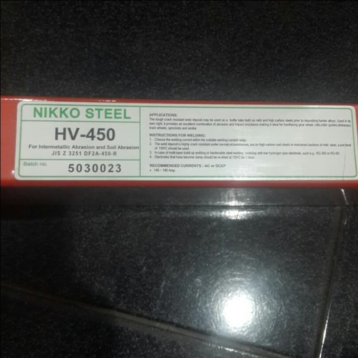 jayaMt- Kawat Las NIKKO STEEL HV 450 3.2 MM X 400 MM 5Kg