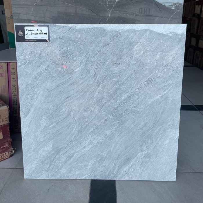 JJyoi- GRANIT 60X60 GLOSSY MARMER / OMKARA GREY LOCAL - ARNA -