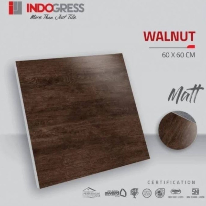 JJyoi- Granit 60x60 Teras/Lantai Motif Kayu Indogress Walnut Matt