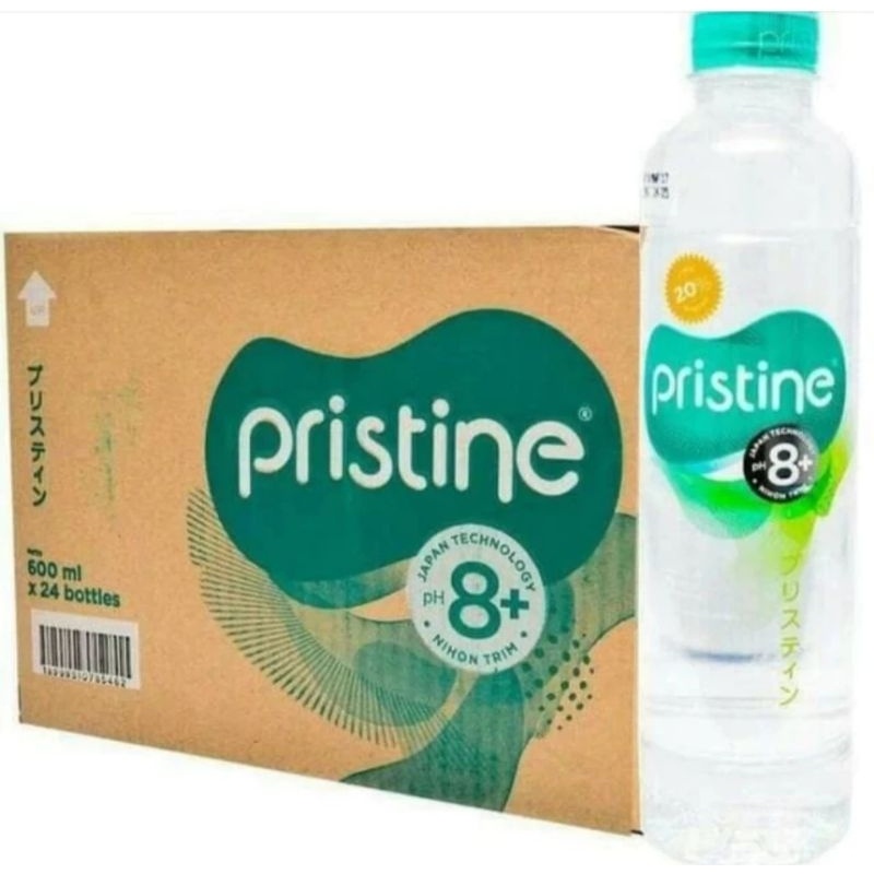 

Minuman Kemasan PH Air Mineral Pristine 8+ 8.6 600Ml 600 ml 1 dus karton Isi 24 Botol