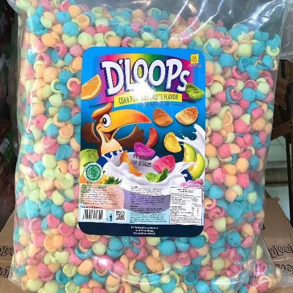 

D'Loops Dloops / Chocochips rasa buah/ Sereal Kiloan 1kg