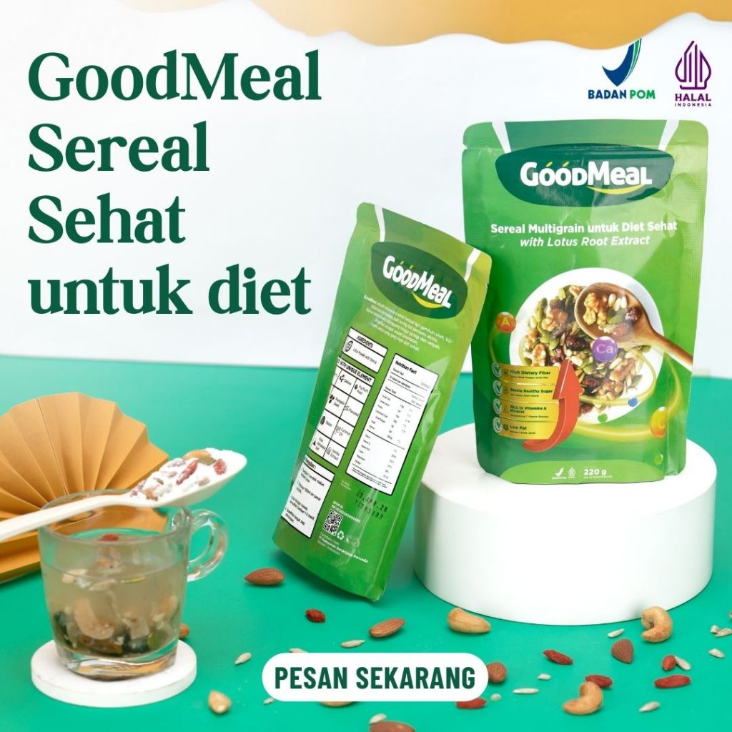

GoodMeal Sereal Sehat Diet Multigrain Turunkan Gula Darah, Kolesterol, Diabetes