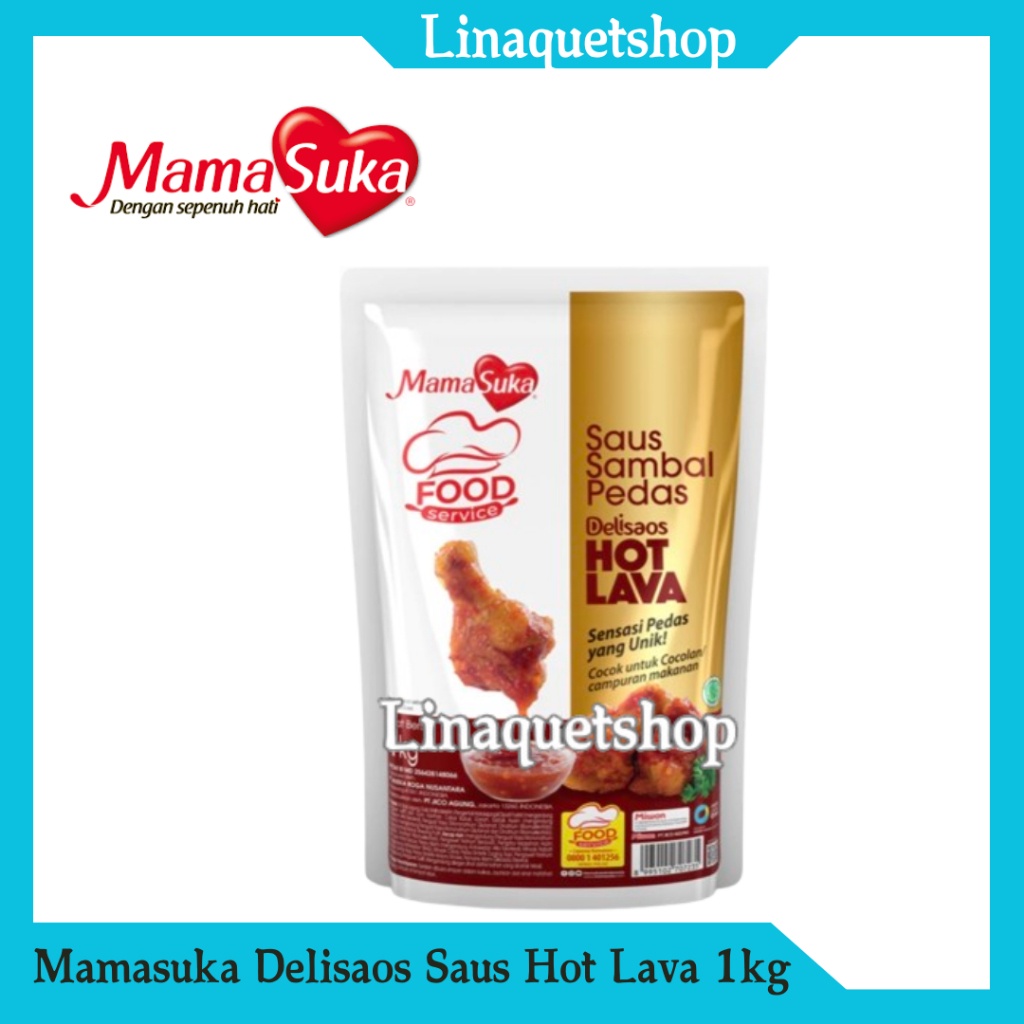 

MAMASUKA Delisaos Saus Sambal Pedas Hot Lava 1kg