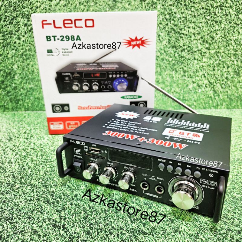 Amplifier Bluetooth FLECO 298A 600watt Amplifier Karaoke Super Bass