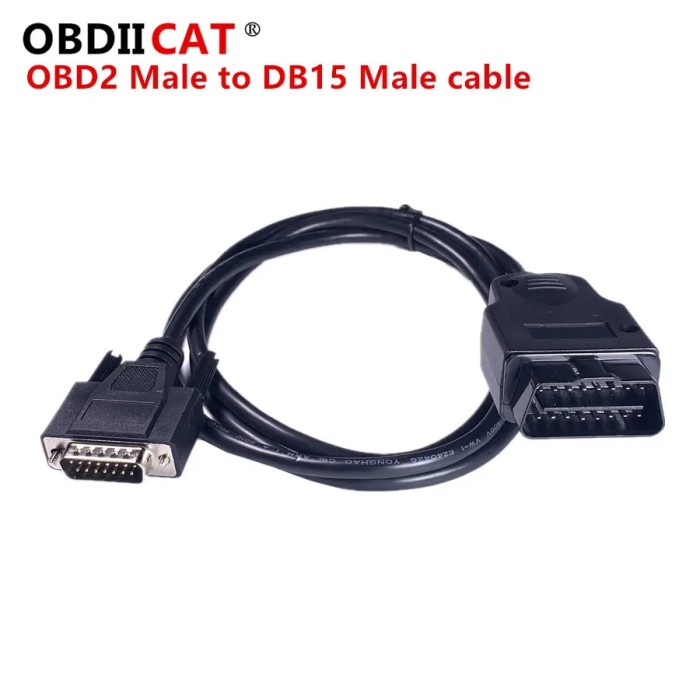 Hot Car Extenstion Cable 1.5m OBD 2 OBD2 Male to DB15 Male OBDII OBD