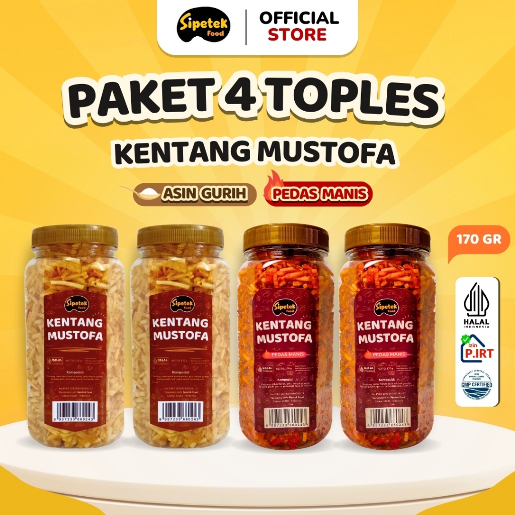 

[Spesial] Paket Bundling 4 Toples Kentang Mustofa Sipetek