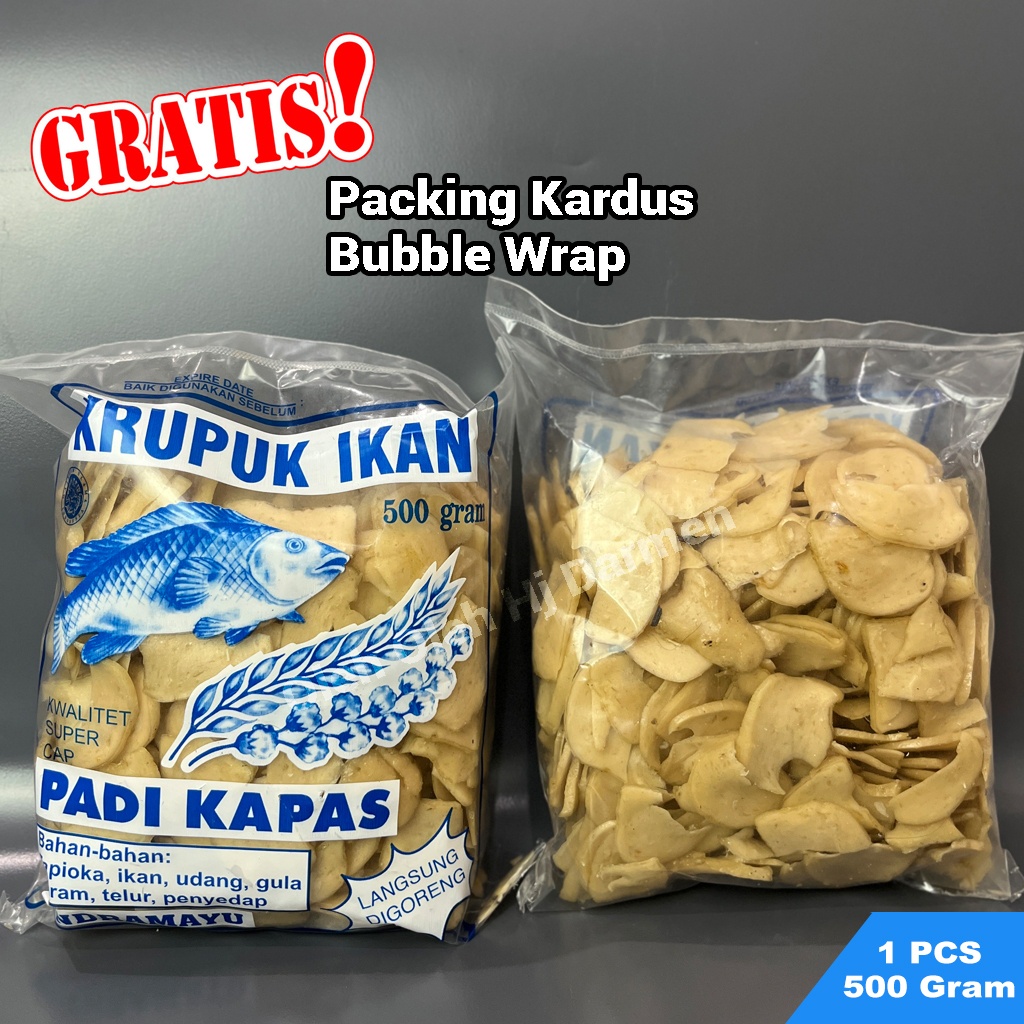 

Kerupuk Ikan Padi Kapas Sirihan 500gr Khas Indramayu KUALITAS SUPER