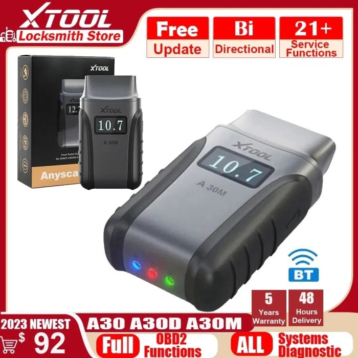XTOOL A30 A30D A30M OBD2 Auto Code Reader Full System Diagnostic Tool