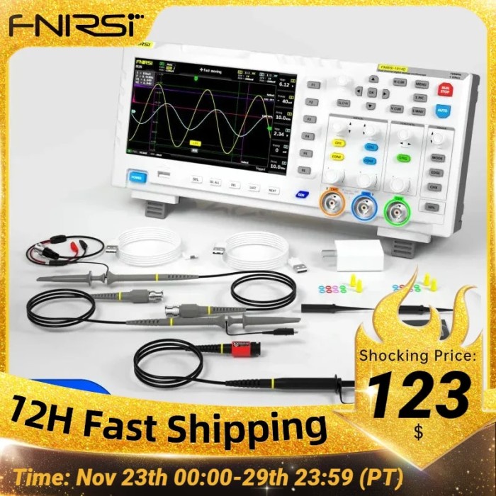 FNIRSI-1014D Digital Oscilloscope 2 In 1 Dual Channel Input Signal