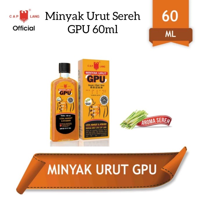 Minyak Urut Gpu 30Ml 60Ml Minyak Aroma Sereh Grosir Lusin Terbaru