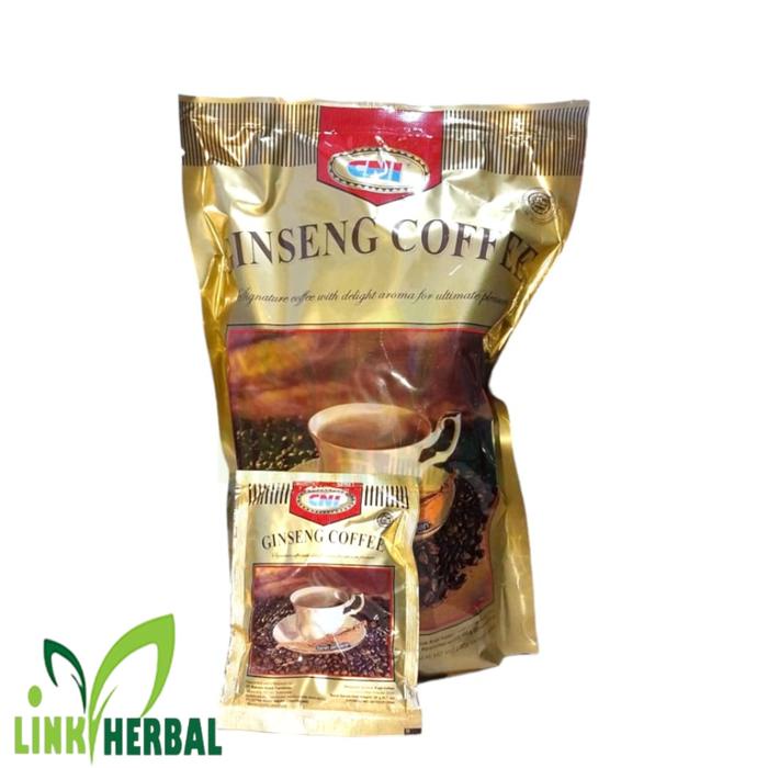 

Minuman Serbuk Kopi Cni Gin-Seng Coffee Per Pouch Isi 20 Sachet Original Good Quality