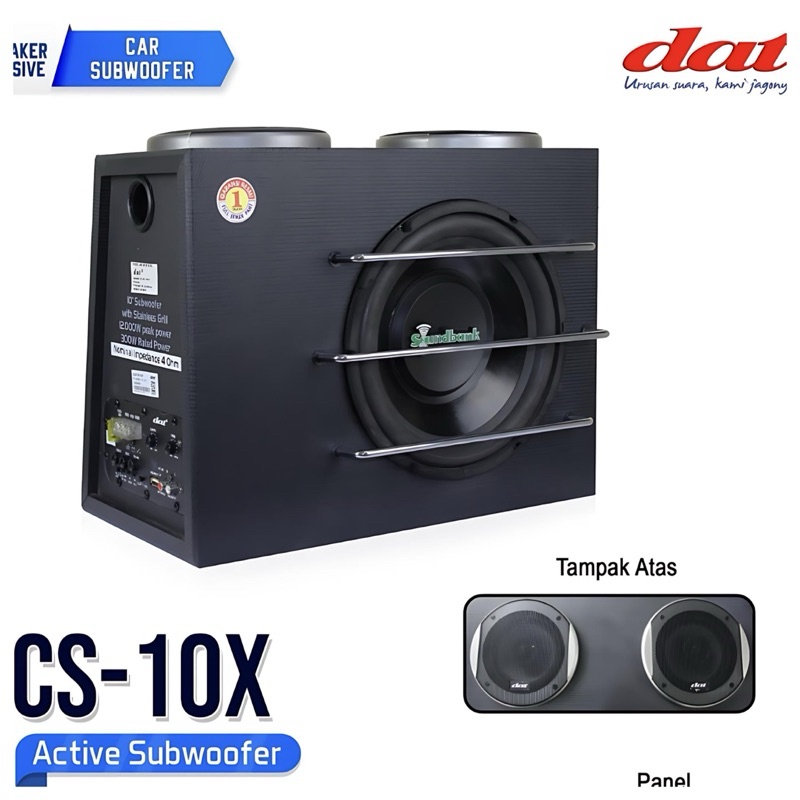 CS-10X Speaker Mobil Subwoofer DAT 10 Inch Full Woofer Basstube